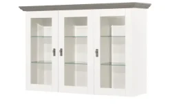 maison bleue Vitrinenaufsatz für Sideboard  Florian | Weiß, Grau