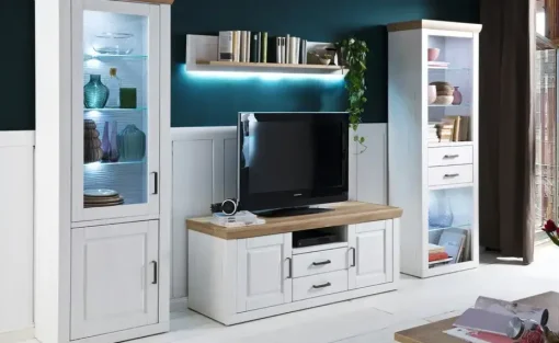 maison bleue Wohnkombination Xanten | Schubkastendämpfer, Kabeldurchlass/Kabelkanal