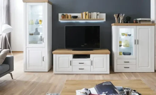 maison bleue Wohnkombination Xanten | Schubkastendämpfer, Kabeldurchlass/Kabelkanal