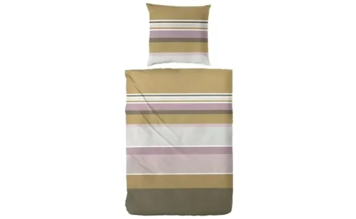 Mako-Satin Bettwäsche-Set | Gelb, Lila/Violett, 200 cm
