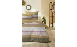 Mako-Satin Bettwäsche-Set | Gelb, Lila/Violett, 200 cm