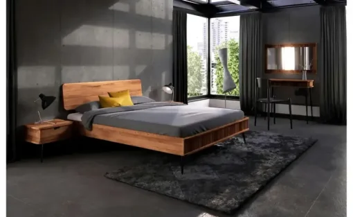 Massivholzbett Nico | Kernbuche, 90 cm | Möbel Höffner