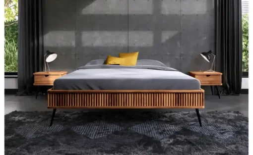 Massivholzbett ohne Kopfteil Nico | Kernbuche, 90 cm