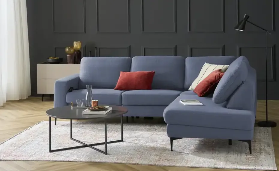 Max Schelling Ecksofa Maximum Premium | Blau, rechts