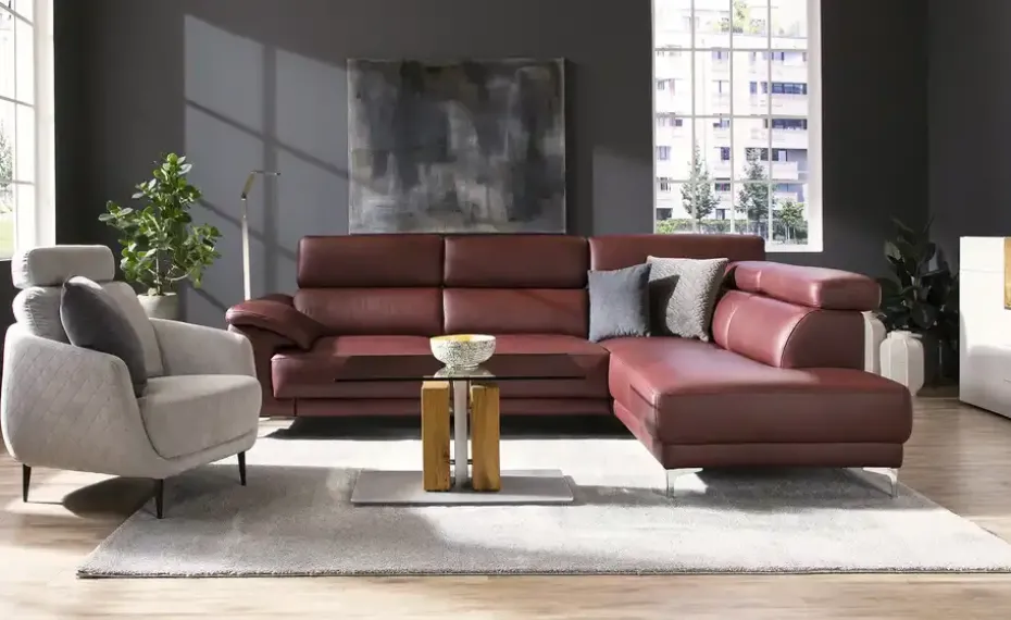 Max Schelling Ecksofa Vita | Rotbraun, rechts | Höffner