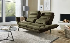 Max Schelling Sofa 2-sitzig  aus Echtleder Sentence Komfort  | Olivgrün