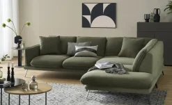medium Ecksofa Romance | Grün, rechts | Möbel Höffner