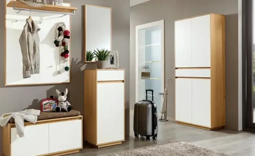 Mehrzweckschrank Tiba | Weiß, Eiche bianco | Höffner