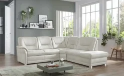 meinSofa Ecksofa aus Mikrofaser Edda | Silbergrau, rechts