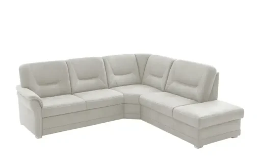 meinSofa Ecksofa aus Mikrofaser Edda | Silbergrau, rechts