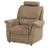 meinSofa Sessel mit Hocker als Auszug Chris | Braun