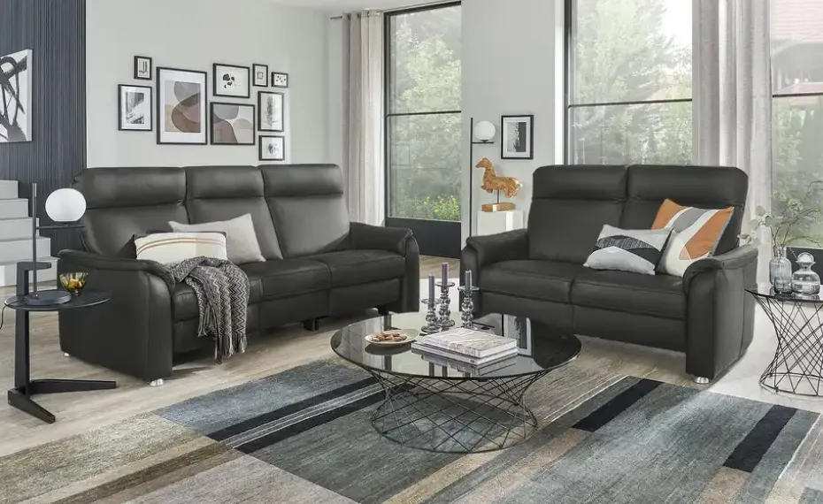 meinSofa Sofa 2-sitzig Luc | Schwarz | Möbel Höffner