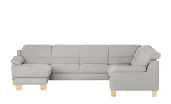 meinSofa Wohnlandschaft aus Mikrofaser Hanna | Aluminiumgrau, rechts
