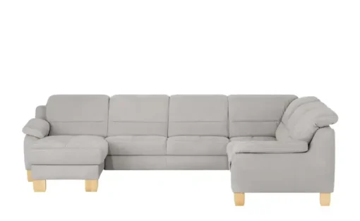 meinSofa Wohnlandschaft aus Mikrofaser Hanna | Aluminiumgrau, rechts
