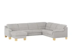 meinSofa Wohnlandschaft aus Mikrofaser Hanna | Aluminiumgrau, rechts