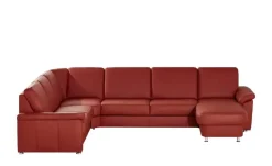 meinSofa Wohnlandschaft Leder Carolin | Rot, links