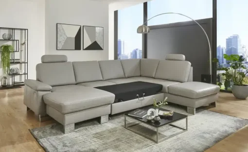 meinSofa Wohnlandschaft mit Sitz- und Rückenbezug aus Echtleder Samu-L | rechts, Erweiterte Funktion