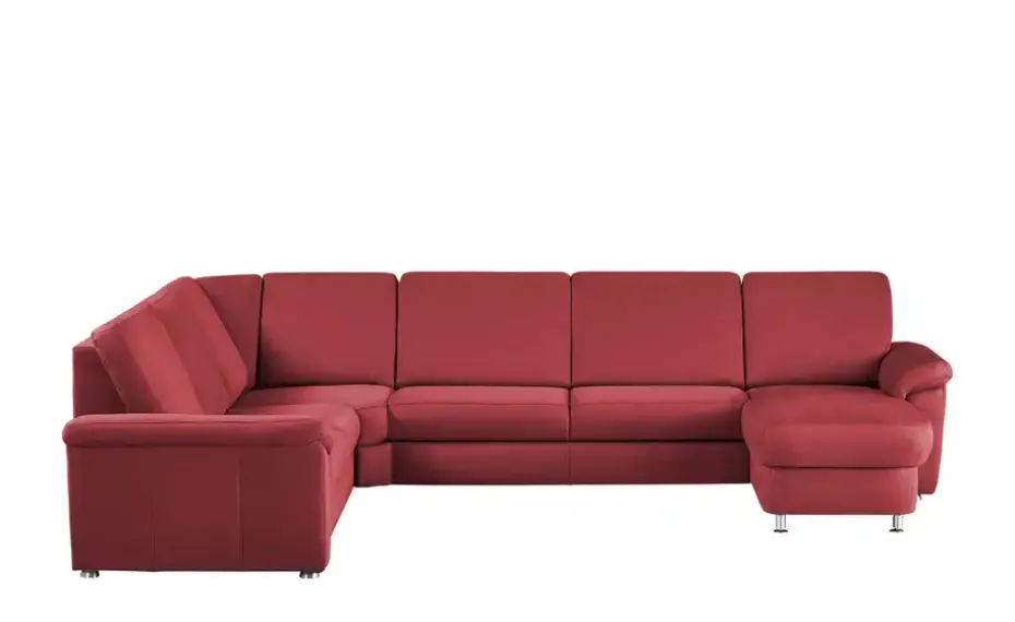 meinSofa Wohnlandschaft Mikrofaser Rita | Rot, links