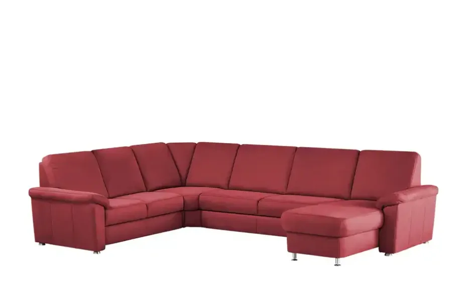 meinSofa Wohnlandschaft Mikrofaser Rita | Rot, links