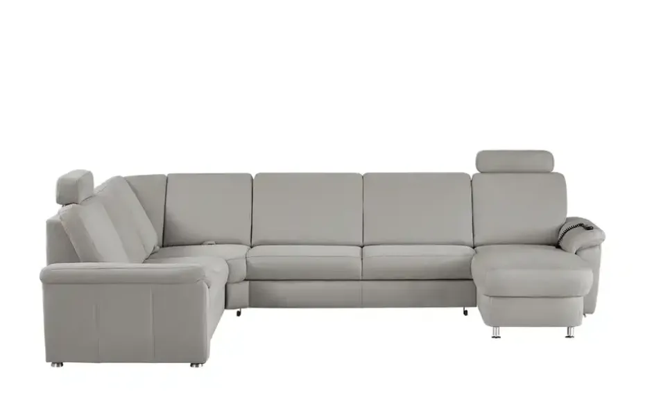 meinSofa Wohnlandschaft Mikrofaser Rita | Aluminiumgrau, links