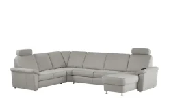 meinSofa Wohnlandschaft Mikrofaser Rita | Aluminiumgrau, links