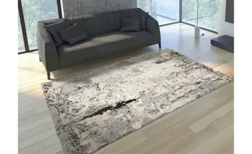 meinTeppich Hochflorteppich Juwel Liray | Hellgrau, 65x130 cm