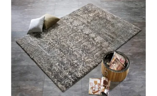 meinTeppich Hochflorteppich Juwel Silenta | Braun, 120x170 cm