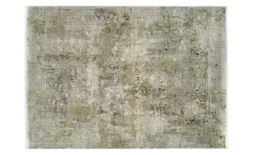 meinTeppich Kurzflorteppich Palermo | Grau, Grün, 67x130 cm