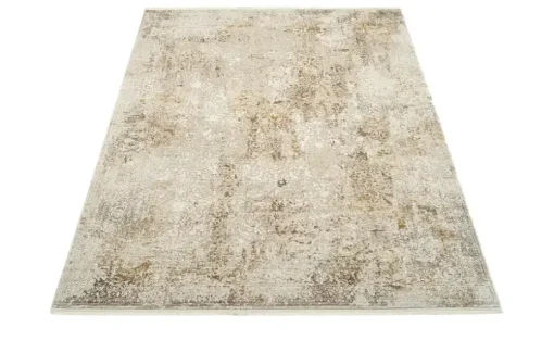 meinTeppich Kurzflorteppich Palermo | Beige, Goldfarben, 67x130 cm