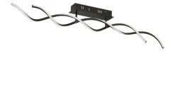 Meisterleuchten LED-Deckenleuchte, 2-flammig, schwarz `gedreht´