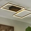 Meisterleuchten LED-Deckenleuchte 2-flammig, schwarz mit Fernbedienung | Schwarz, matt