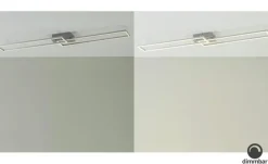 Meisterleuchten LED-Deckenleuchte, 2-flammig chrom mit Fernbedienung | edelstahlfarben, matt