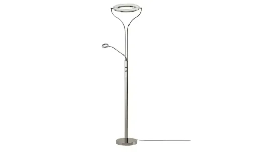 Meisterleuchten LED-Deckenfluter, 2-flammig, schwarz/chrom | verchromt