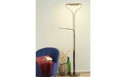 Meisterleuchten LED-Deckenfluter, 2-flammig, schwarz/chrom | verchromt