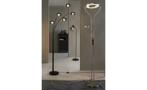 Meisterleuchten LED-Deckenfluter, 2-flammig Chrom