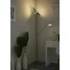 Meisterleuchten LED-Deckenfluter, 3-flammig, Nickel-matt/ chrom | ohne Drahtgeflecht