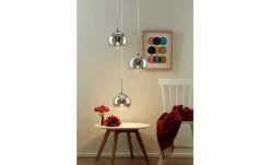 Meisterleuchten LED-Pendelleuchte, chrom Glas chromfarben beschichtet | verchromt, glänzend