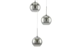 Meisterleuchten LED-Pendelleuchte, chrom Glas chromfarben beschichtet | verchromt, glänzend