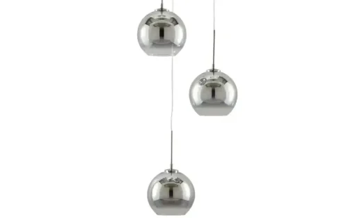 Meisterleuchten LED-Pendelleuchte, chrom Glas chromfarben beschichtet | verchromt, glänzend