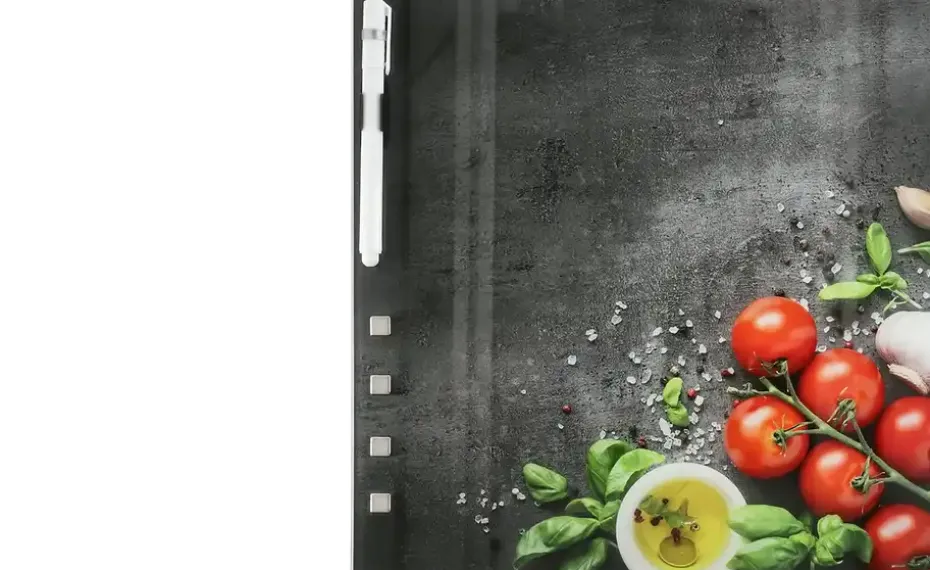 Memoboard 30x30 cm Ingredients | 30 cm, Grau, Rot, Grün