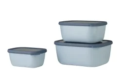 Mepal Multischüssel-Set Cirqula | Blau, Je 1 Schüssel 0,75l, 1,5l und 3,0l
