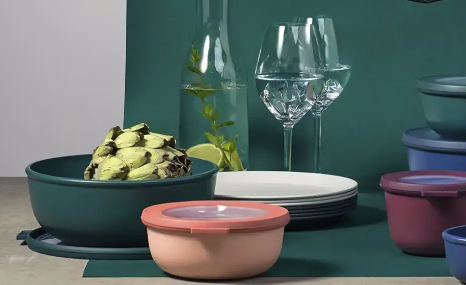 Mepal Multischüssel-Set Cirqula | Blau, Je 1 Schüssel 0,35l, 0,75l und 1,25l