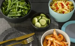 Mepal Multischüssel-Set Cirqula | Blau, Je 1 Schüssel 0,35l, 0,75l und 1,25l