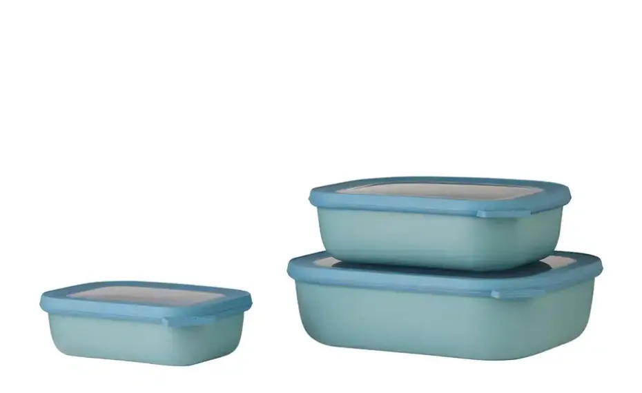 Mepal Multischüssel-Set Cirqula | Grün, Je 1 Schüssel 0,5l, 1,0l und 2,0l