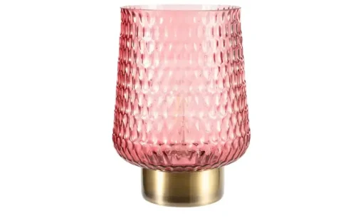 Mobile-Tischleuchte, Glas rosa, groß | 21 cm, Rosa