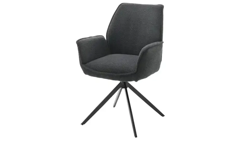 Musterring Armlehnstuhl Tiama | Dunkelgrau, Schwarz