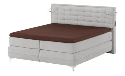 Musterring Boxspringbett Premiumversion Dubai | Hellgrau, 160 cm