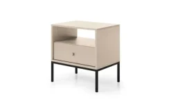 Nachtkommode Molly | Beige, Schwarz | Möbel Höffner