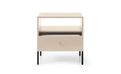 Nachtkommode Molly | Beige, Schwarz | Möbel Höffner