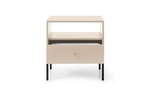 Nachtkommode Molly | Beige, Schwarz | Möbel Höffner